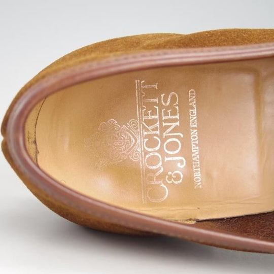 極上★クロケット&ジョーンズ 6.5E【★コインローファー/SELSEY】366ラスト/スエード/茶/メンズ/Crockett&Jones★f005