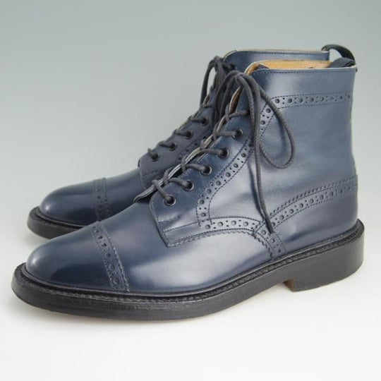 極上★トリッカーズ SIZE 8.5【貴重★阪急メンズ別注/M7527/ネイビー】カントリーブーツ/カーフ/紺/メンズ/Tricker's★f008
