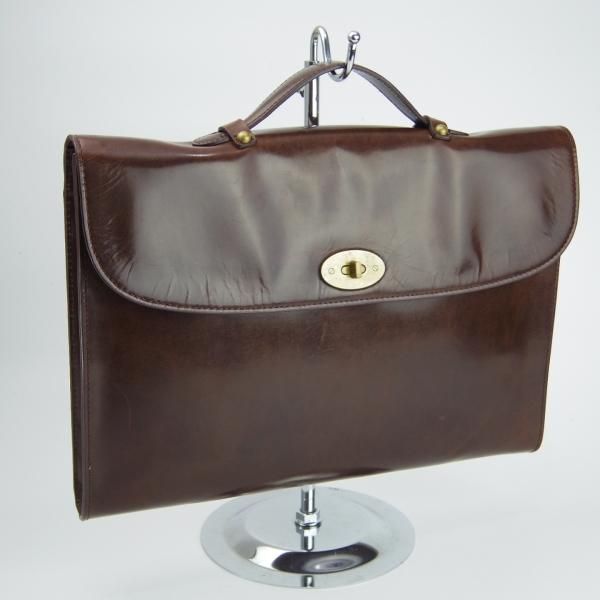 美品★(伊製)BROOKS BROTHERS【★レザー/ブリーフケース/ブルックスブラザーズ】メンズ/ビジネス/バッグ/黒/革/鞄★N5593