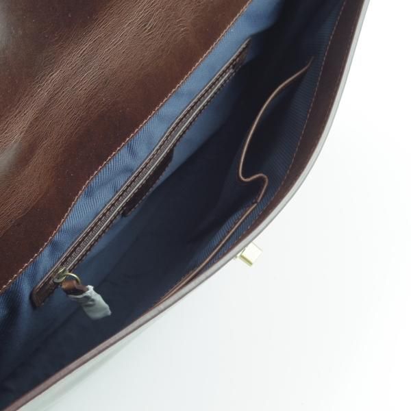 美品★(伊製)BROOKS BROTHERS【★レザー/ブリーフケース/ブルックスブラザーズ】メンズ/ビジネス/バッグ/黒/革/鞄★N5593