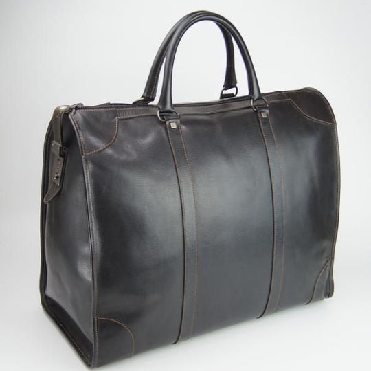 極上★(英)ダンヒル/dunhill【★レザー/ボストンバッグ】メンズ/ビジネス/バッグ/黒/革/鞄★N5598