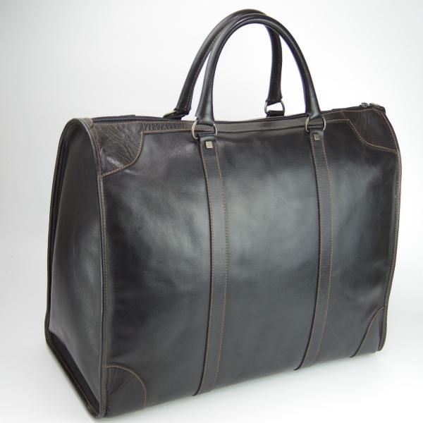 極上★(英)ダンヒル/dunhill【★レザー/ボストンバッグ】メンズ/ビジネス/バッグ/黒/革/鞄★N5598