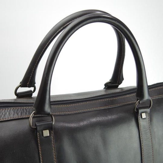 極上★(英)ダンヒル/dunhill【★レザー/ボストンバッグ】メンズ/ビジネス/バッグ/黒/革/鞄★N5598