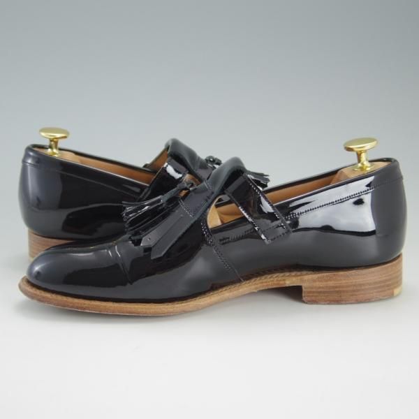 美品★(英)チーニー(レディース) 3.5D【定価￥59,400-★キルトタッセル/PIXIE】251ラスト/スリッポン/パテントレザー/CHEANEY★f009