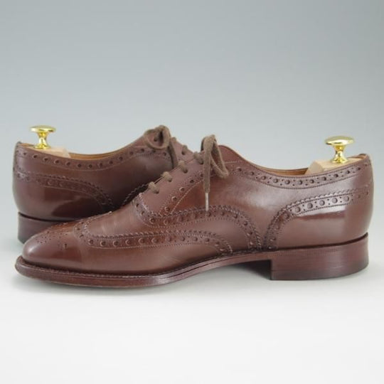 極上★チャーチ 65F/UK6.5【旧チャーチ★73ラスト/CHETWYND/チェットウィンド】3都市ロゴ/フルブローグ/カーフ/茶/メンズ/Church's★f011