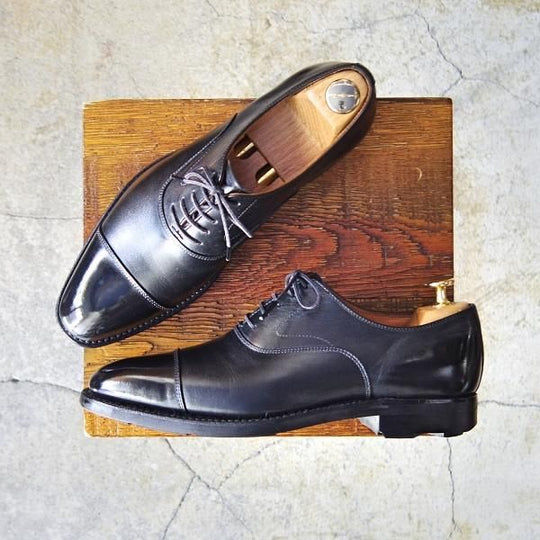 極上★スコッチグレイン SIZE 23.5【定価￥33,000-★シャインオアレイン/2776】ストレートチップ/カーフ/黒/SCOTCH GRAIN★f012