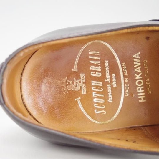 極上★スコッチグレイン SIZE 23.5【定価￥33,000-★シャインオアレイン/2776】ストレートチップ/カーフ/黒/SCOTCH GRAIN★f012