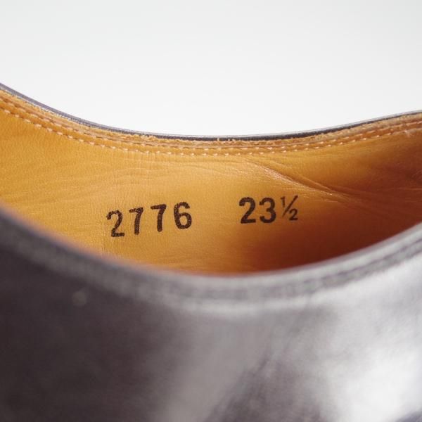 極上★スコッチグレイン SIZE 23.5【定価￥33,000-★シャインオアレイン/2776】ストレートチップ/カーフ/黒/SCOTCH GRAIN★f012