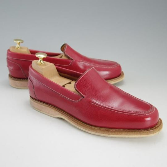 極上★ジョンロブ 5.5E【貴重★(水牛)バッファローレザー/MIAMI/マイアミ】2099ラスト/ローファー/スリッポン/赤/JOHN LOBB★f013