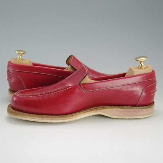 極上★ジョンロブ 5.5E【貴重★(水牛)バッファローレザー/MIAMI/マイアミ】2099ラスト/ローファー/スリッポン/赤/JOHN LOBB★f013