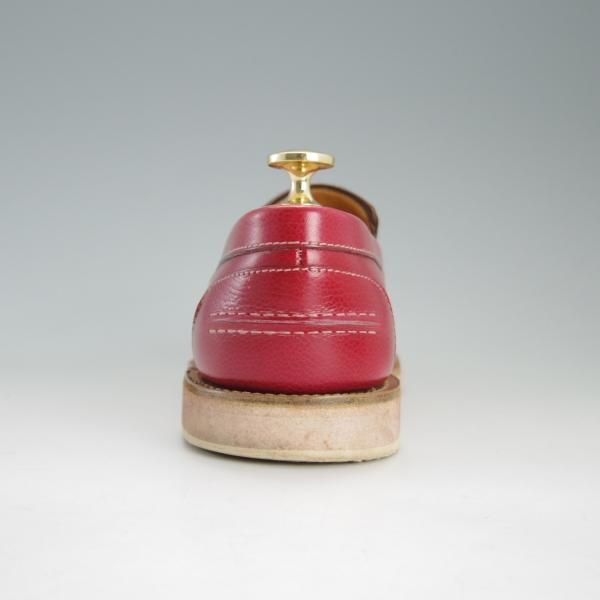 極上★ジョンロブ 5.5E【貴重★(水牛)バッファローレザー/MIAMI/マイアミ】2099ラスト/ローファー/スリッポン/赤/JOHN LOBB★f013