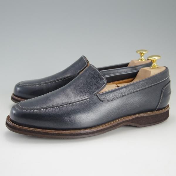 極上★ジョンロブ 5.5E【貴重★(水牛)バッファローレザー/MIAMI/マイアミ】2099ラスト/ローファー/スリッポン/紺/JOHN LOBB★f014