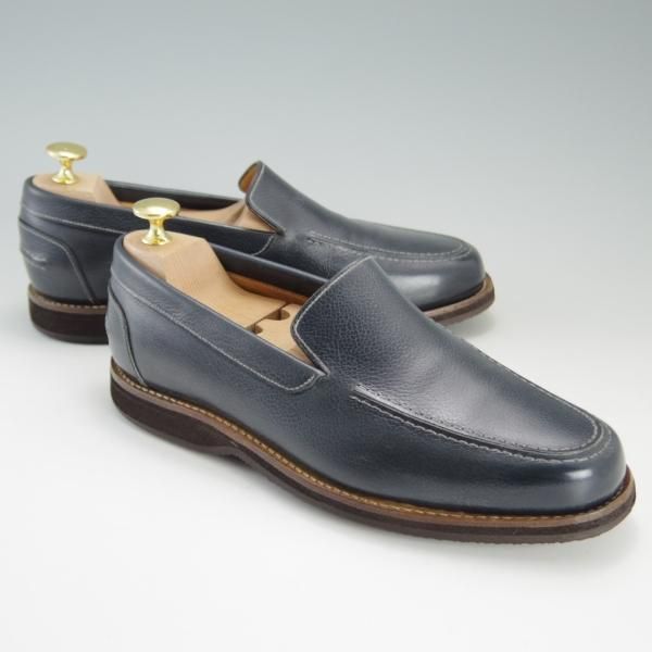 極上★ジョンロブ 5.5E【貴重★(水牛)バッファローレザー/MIAMI/マイアミ】2099ラスト/ローファー/スリッポン/紺/JOHN LOBB★f014