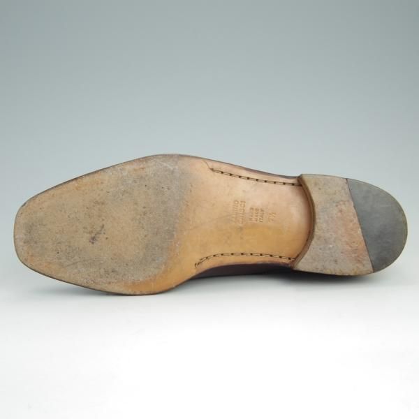 美品★(伊)タニノクリスチー SIZE 7.5【定価10万以上★セミブローグ/109327】カーフ/茶/メンズ/TANINO CRISCI★f016
