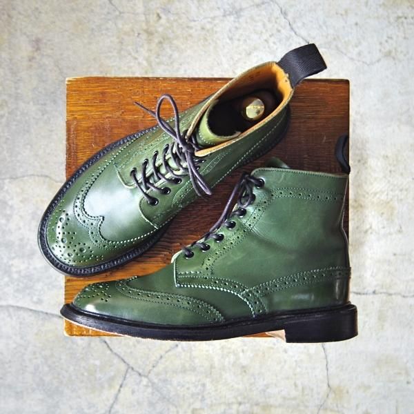 極上★トリッカーズ(レディース) SIZE 5【★カントリーブーツ/L5180】カーフ/緑/Tricker's★f017