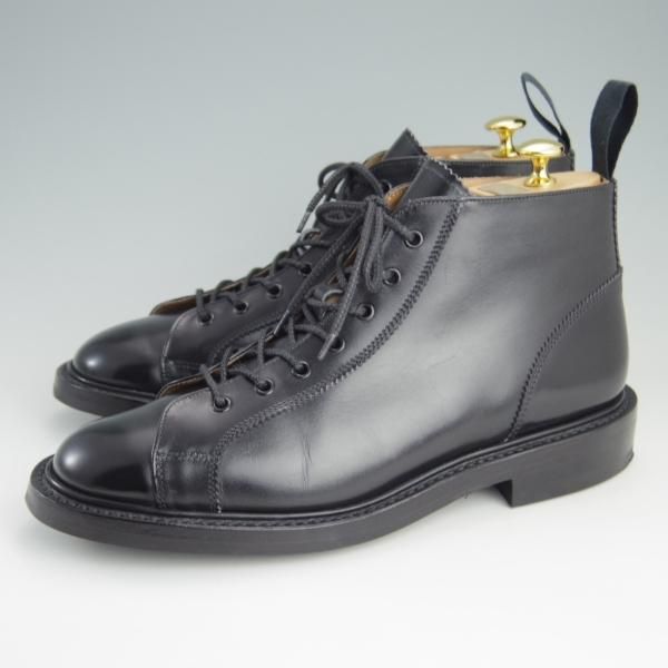 極美品★トリッカーズ SIZE 8【モデル定価￥88,000-★モンキーブーツ/ダイナイトソール仕様】M6077/カーフ/黒/メンズ/Tricker's★f018