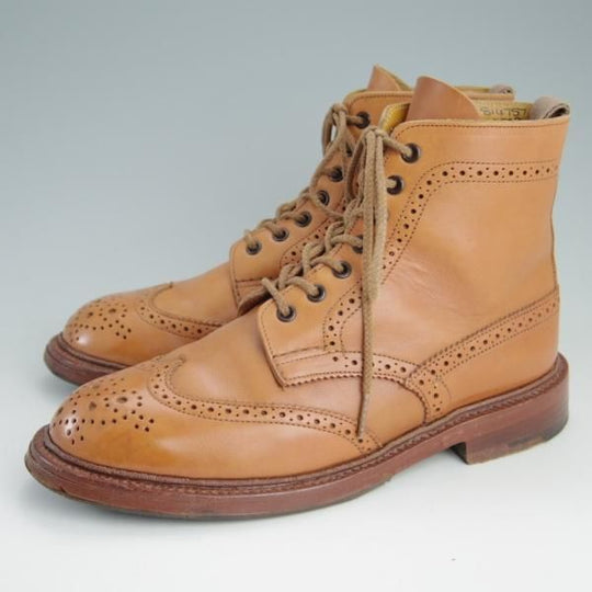 極上★トリッカーズ(レディース) SIZE 5【定価￥88,000-★MALTON/モールトン】カントリーブーツ/カーフ/茶/Tricker's★f020