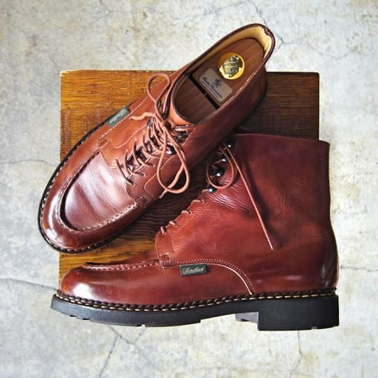 美品★パラブーツ SIZE 7【定価￥81,400-★ブーツ仕様のシャンボード/BEAULIEU】ボーリュー/リスレザー/マロン/MARRON/Paraboot★f021