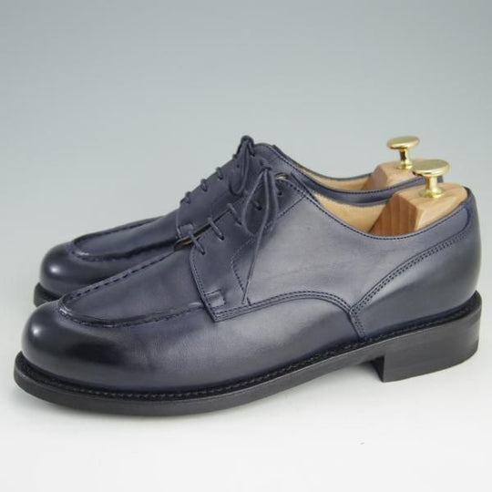 極美品★パラブーツ SIZE 7.5【定価￥77,000-★ドレス仕様シャンボード/バーニーズNY別注】Uチップ/カーフ/紺/CHAMBORD/Paraboot★f022