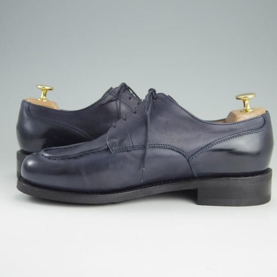 極美品★パラブーツ SIZE 7.5【定価￥77,000-★ドレス仕様シャンボード/バーニーズNY別注】Uチップ/カーフ/紺/CHAMBORD/Paraboot★f022