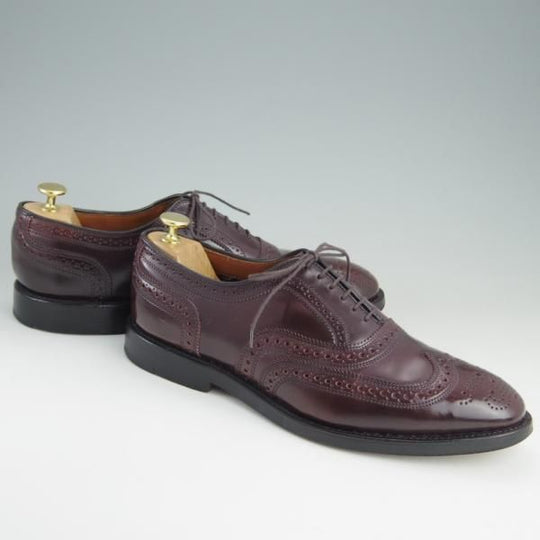 美品★(米)アレンエドモンズ 9E【定価10万円以上★コードバン仕様/CAMBRIDGE】フルブローグ/赤茶/メンズ/ALLEN EDMONDS★f024