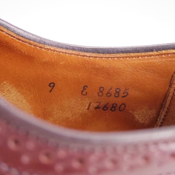 美品★(米)アレンエドモンズ 9E【定価10万円以上★コードバン仕様/CAMBRIDGE】フルブローグ/赤茶/メンズ/ALLEN EDMONDS★f024