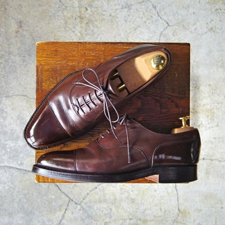 ★(英)チーニー 5.5F【貴重★ユナイテッドアローズ別注/ストレートチップ】カーフ/濃茶/メンズ/UNITED ARROWS/CHEANEY★f026