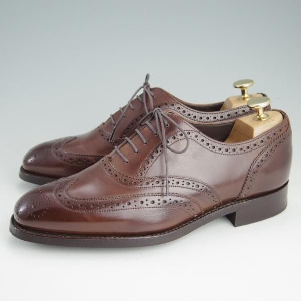 極上★(英)BARKER/バーカー 5.5F【ダイナイトソール仕様★グッドイヤーウェルテッド製法/フルブローグ】カーフ/濃茶/メンズ★f027