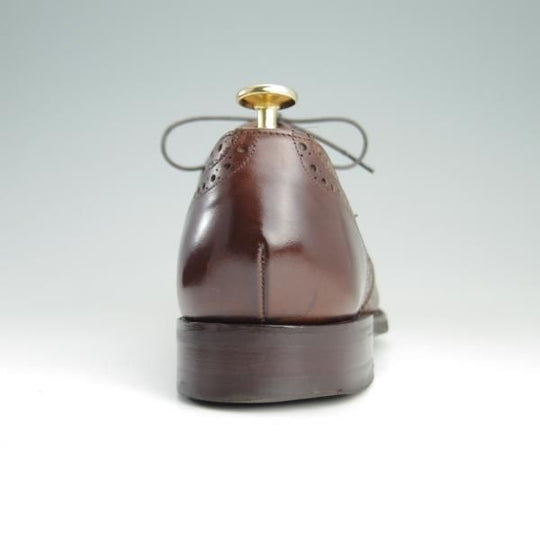 極上★(英)BARKER/バーカー 5.5F【ダイナイトソール仕様★グッドイヤーウェルテッド製法/フルブローグ】カーフ/濃茶/メンズ★f027