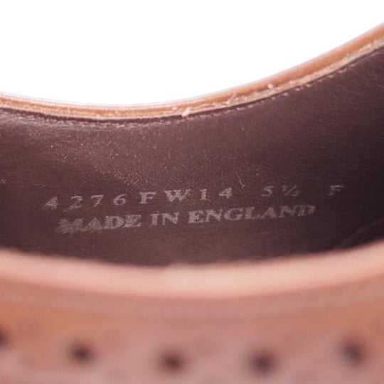 極上★(英)BARKER/バーカー 5.5F【ダイナイトソール仕様★グッドイヤーウェルテッド製法/フルブローグ】カーフ/濃茶/メンズ★f027