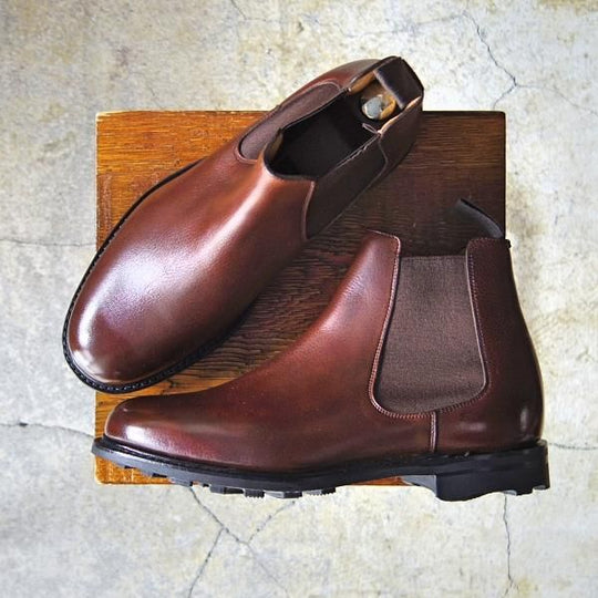 ほぼ未使用★チャーチ 60G/UK6【リッジウェイソール仕様★サイドゴアブーツ/NUNTON2】103ラスト/グレインレザー/茶/Church's★f028