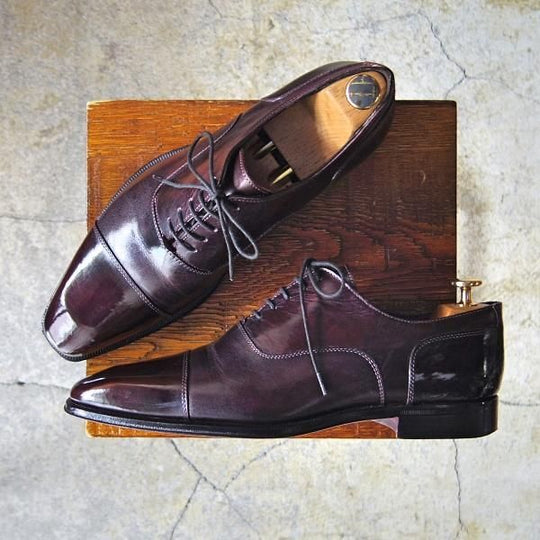 極上★(伊製)Cerbero/チェルベロ SIZE 41.5【★ストレートチップ】カーフ/赤茶/メンズ★f029