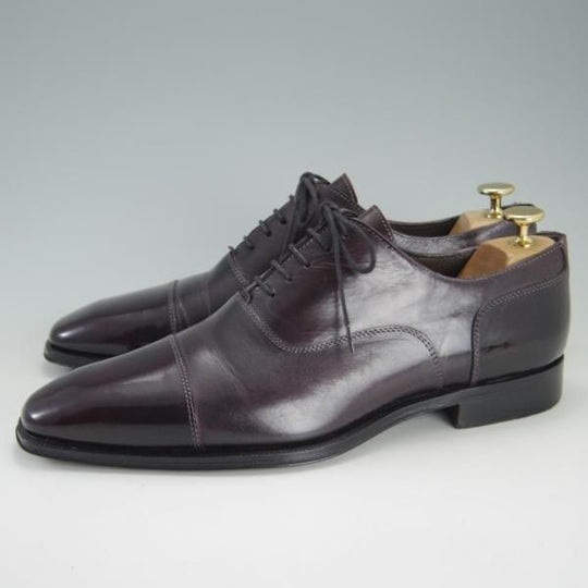 極上★(伊製)Cerbero/チェルベロ SIZE 41.5【★ストレートチップ】カーフ/赤茶/メンズ★f029