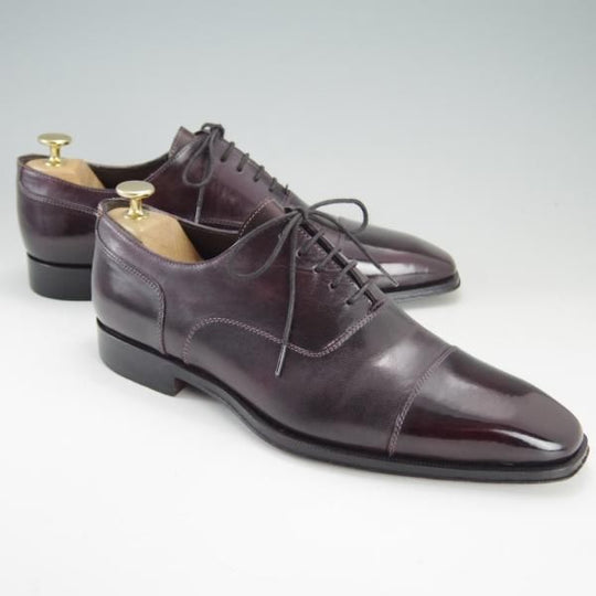 極上★(伊製)Cerbero/チェルベロ SIZE 41.5【★ストレートチップ】カーフ/赤茶/メンズ★f029