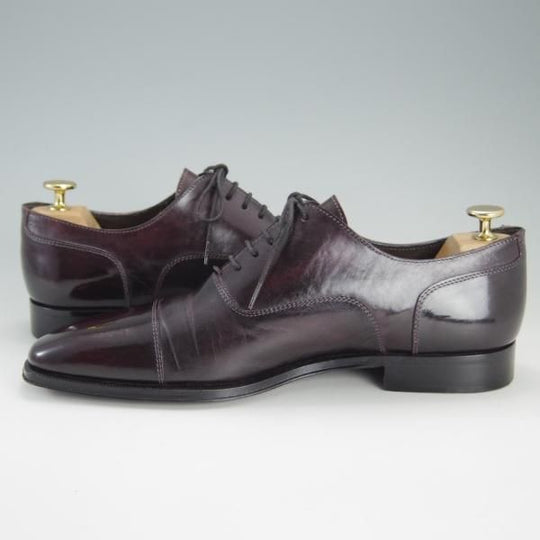 極上★(伊製)Cerbero/チェルベロ SIZE 41.5【★ストレートチップ】カーフ/赤茶/メンズ★f029