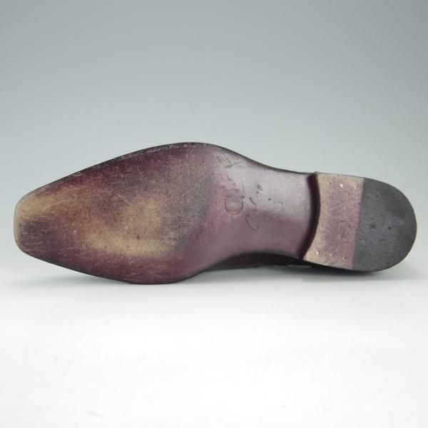 極上★(伊製)Cerbero/チェルベロ SIZE 41.5【★ストレートチップ】カーフ/赤茶/メンズ★f029