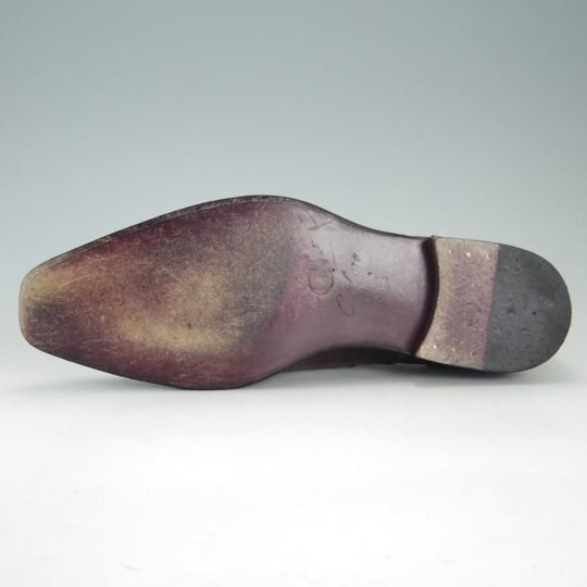 極上★(伊製)Cerbero/チェルベロ SIZE 41.5【★ストレートチップ】カーフ/赤茶/メンズ★f029