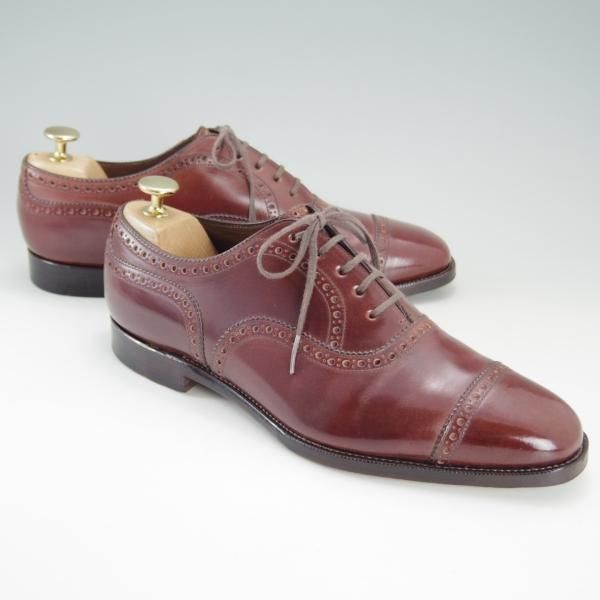 美品★宮城興業 6.5E【定価￥79,920-★コードバン仕様/クォーターブローグ/YOUKIHI】赤茶/World Footwear Gallery/MIYAGI KOGYO★f032