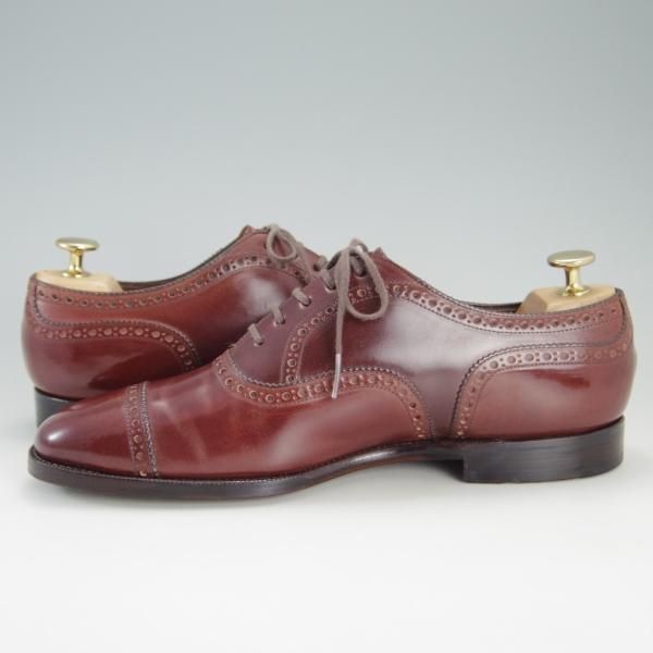 美品★宮城興業 6.5E【定価￥79,920-★コードバン仕様/クォーターブローグ/YOUKIHI】赤茶/World Footwear Gallery/MIYAGI KOGYO★f032