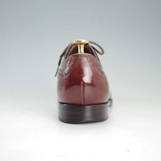 美品★宮城興業 6.5E【定価￥79,920-★コードバン仕様/クォーターブローグ/YOUKIHI】赤茶/World Footwear Gallery/MIYAGI KOGYO★f032