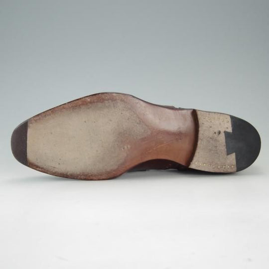 美品★宮城興業 6.5E【定価￥79,920-★コードバン仕様/クォーターブローグ/YOUKIHI】赤茶/World Footwear Gallery/MIYAGI KOGYO★f032