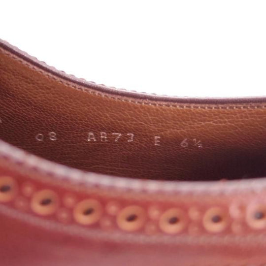 美品★宮城興業 6.5E【定価￥79,920-★コードバン仕様/クォーターブローグ/YOUKIHI】赤茶/World Footwear Gallery/MIYAGI KOGYO★f032