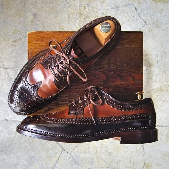 極上★シェットランドフォックス SIZE 8【水染めコードバン仕様★ロングウイング/ASTRIA/3069】ウイングチップ/Shetlandfox★f033