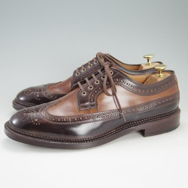 極上★シェットランドフォックス SIZE 8【水染めコードバン仕様★ロングウイング/ASTRIA/3069】ウイングチップ/Shetlandfox★f033