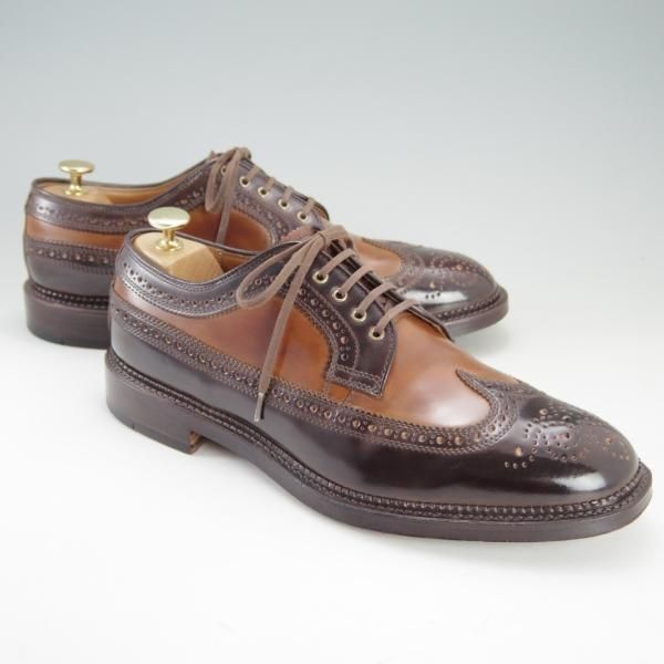 極上★シェットランドフォックス SIZE 8【水染めコードバン仕様★ロングウイング/ASTRIA/3069】ウイングチップ/Shetlandfox★f033