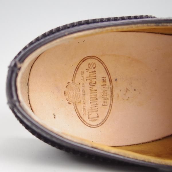 極美品★チャーチ(レディース) SIZE 38【定価￥86,900-★バーウッド/BURWOOD WG】ポリッシュドバインダーカーフ/黒/Church's★f037