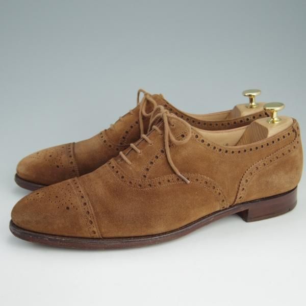 極上★クロケット&ジョーンズ 9.5E【定価￥86,900-★WESTFIELD/ウエストフィールド】341ラスト/セミブローグ/茶/Crockett&Jones★f040