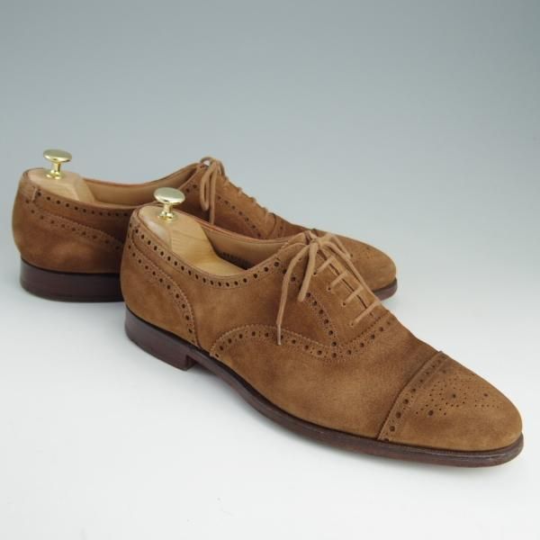 極上★クロケット&ジョーンズ 9.5E【定価￥86,900-★WESTFIELD/ウエストフィールド】341ラスト/セミブローグ/茶/Crockett&Jones★f040