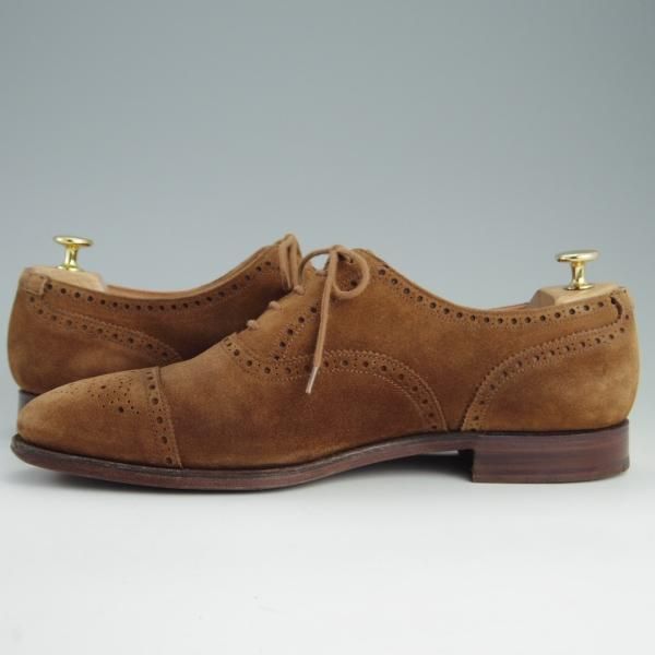 極上★クロケット&ジョーンズ 9.5E【定価￥86,900-★WESTFIELD/ウエストフィールド】341ラスト/セミブローグ/茶/Crockett&Jones★f040