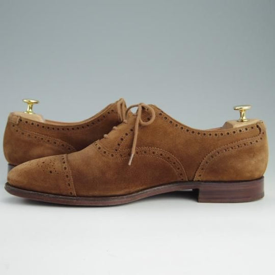 極上★クロケット&ジョーンズ 9.5E【定価￥86,900-★WESTFIELD/ウエストフィールド】341ラスト/セミブローグ/茶/Crockett&Jones★f040